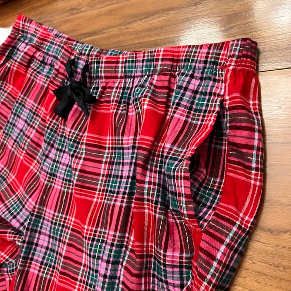 Victoria Secret Pajama Set XL Plaid Cotton Blend New NWT Long Sleeve Top Pants - Picture 15 of 16